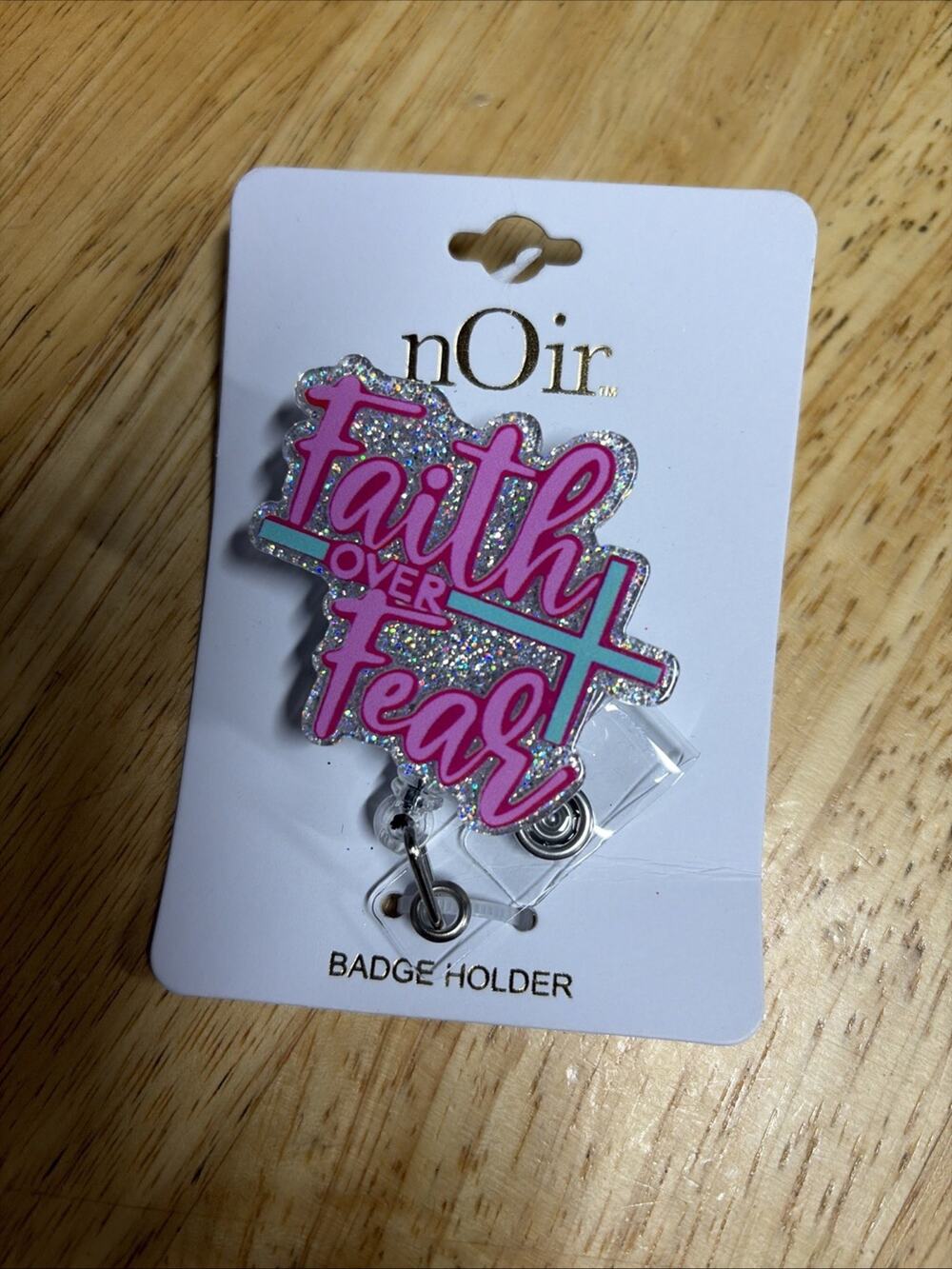Faith over Fear, Nurse, Pediatric Nurse, RN, NURSE, Tech, Reel ID Badge Holder
